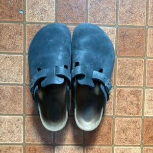 Birkenstock Clogs Black Leather Women's 37